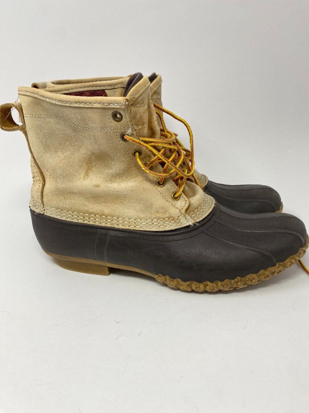 LL Bean Boots Mens 11 N Brown Leather Rubber Gore-Tex 5189